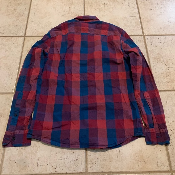 Hollister Plaid Flannel Shirt - Red & Blue - Size Small - Picture 3 of 5